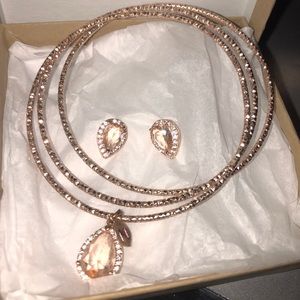 Sparkly bracelets and matching earrings